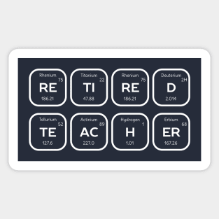 Retired Science Teacher Periodic Table Sticker